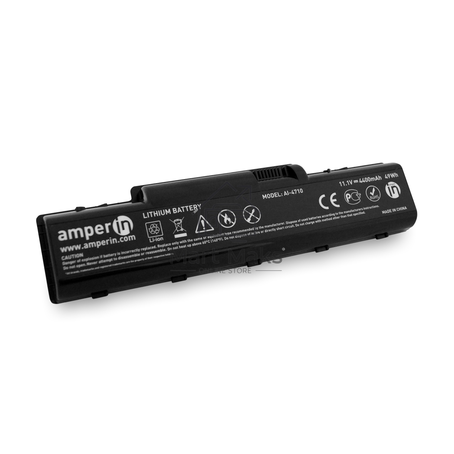 Аккумуляторная батарея Amperin для ноутбука Acer Aspire 2930, 4710 11.1V 4400mAh 49Wh