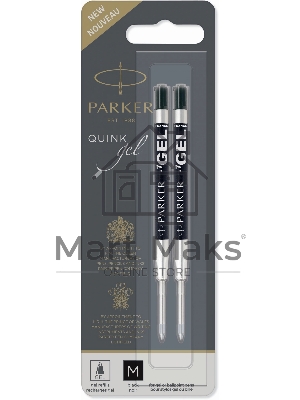 Стержень гелевый Parker Z10 (1950362) M 0.7мм черные чернила для ручек шариковых блистер (2шт)