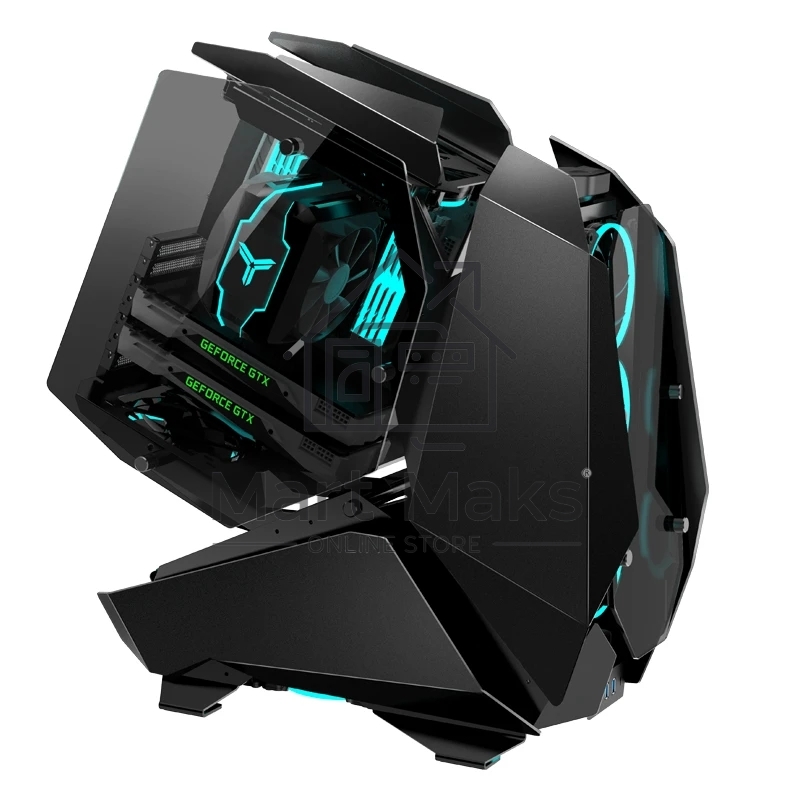 Компьютерный корпус без блока питания JONSBO MOD-5, Full-Tower, TG, no fans, 2xUSB-A 3.0 + 1xUSB-C 3.2, ATX, mATX, mITX Black