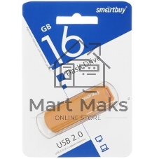 Флешка USB Smartbuy CLUE Yellow (SB16GbCLU-Y), 16Gb, USB 2.0, R/W 25/15, желтый
