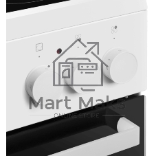 Плита электрическая Maunfeld MEC55CW07 белый, конфорок 4 шт, духовка 60 л, 50 см x 85 см x 60 см