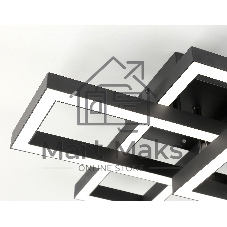 Потолочный светодиодный светильник Ambrella light FA1002/2+2 BK черный 65W 3000K-6400K 550*453*130 (ПДУ ИК)