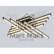 Потолочный светодиодный светильник Ambrella light FL6262 BK черный 130W 3000K-6400K 810*810*130 (ПДУ ИК)