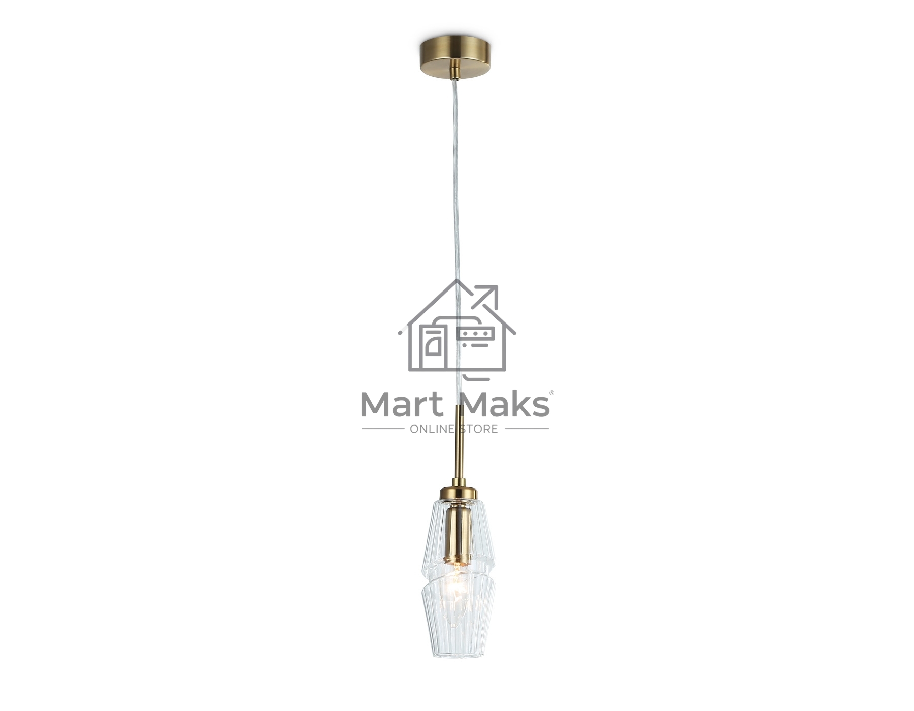 Светильник Ambrella light LH55208 BS/CL латунь/прозрачный E14 max 40W D80*270