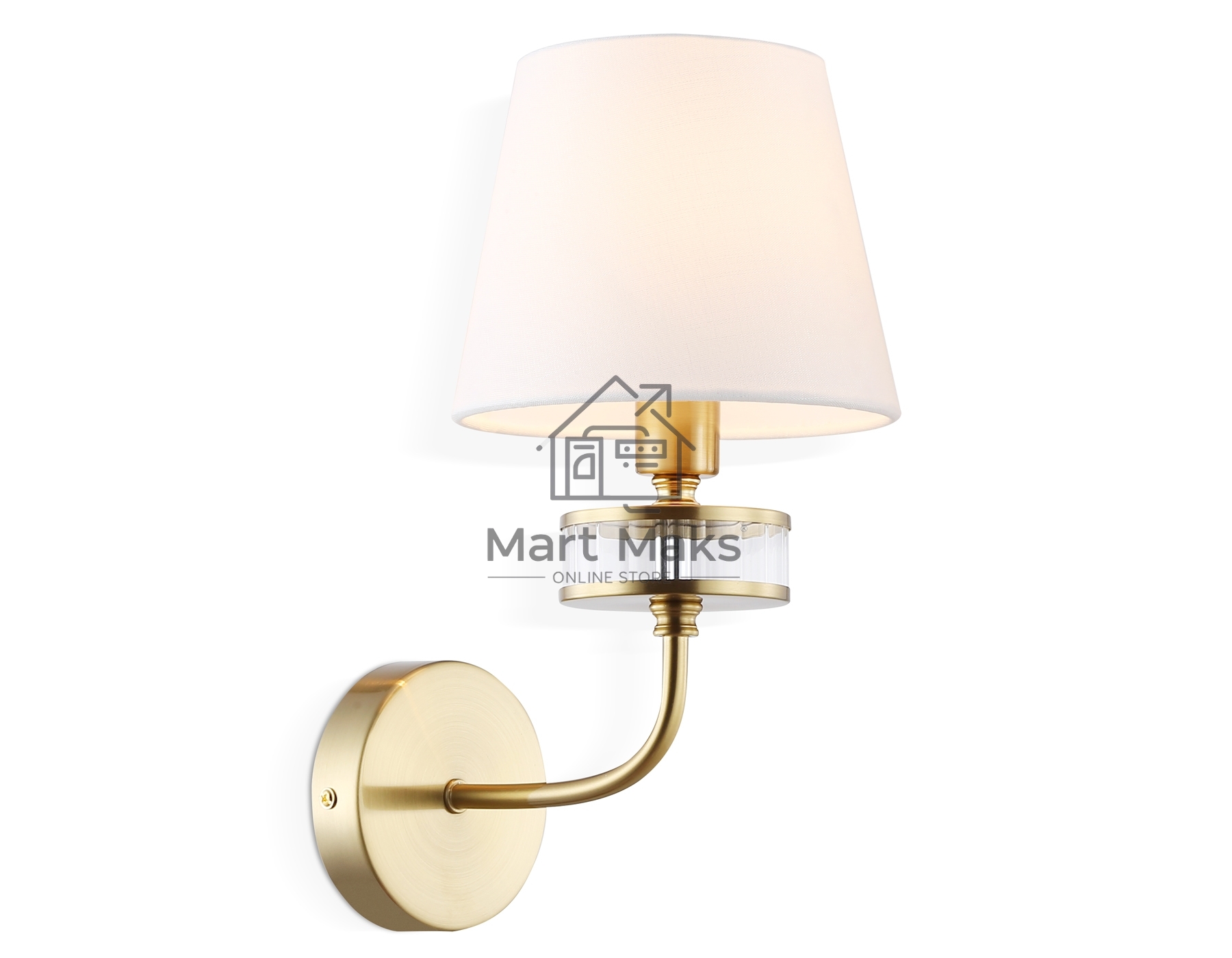 Настенный светильник Ambrella light LH71255 BS/WH латунь/белый E14 max 40W 210*160*310