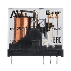 Реле промежуточное РП slim 25/1 10A 230В AC EKF AVERES
