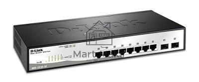 Коммутатор D-Link DGS-1210-10/F1A настраиваемый настольный 8x10/100/1000BASE-T