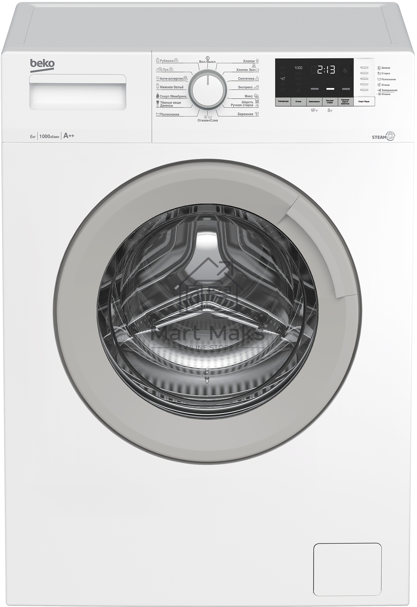 Стиральная машина Beko WSDN63512ZSW белый, загрузка фронтальная 6 кг, 1000 об/мин., класс: А