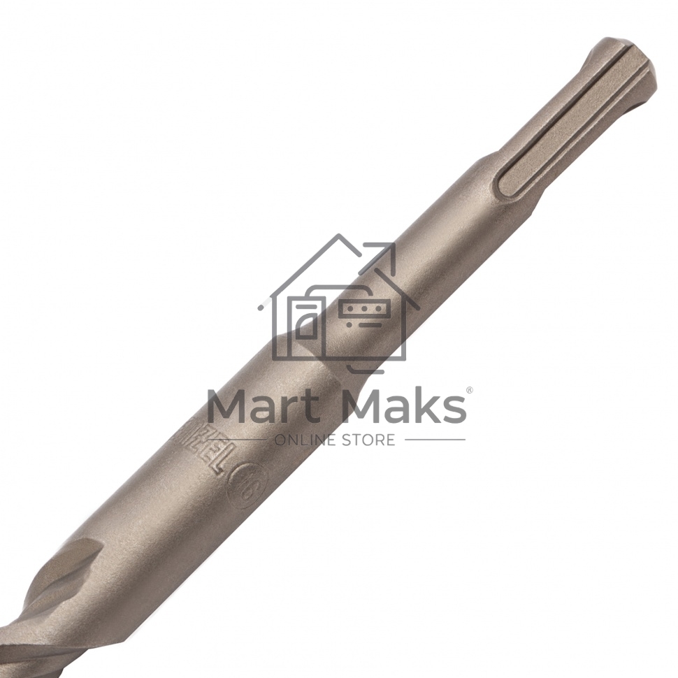 Бур по бетону, двойная спираль, Cobalt W-tip, 16x460 мм, SDS PLUS Denzel