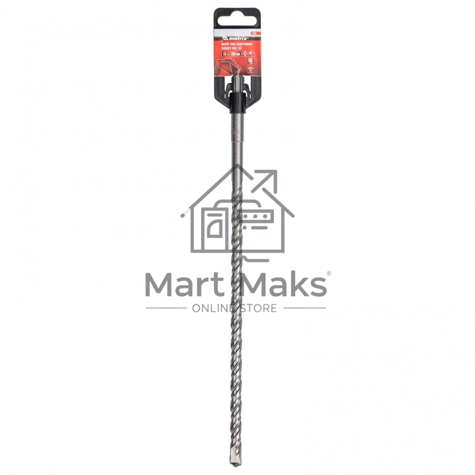 Бур MATRIX по бетону, 10x300 мм, SDS PLUS 71040