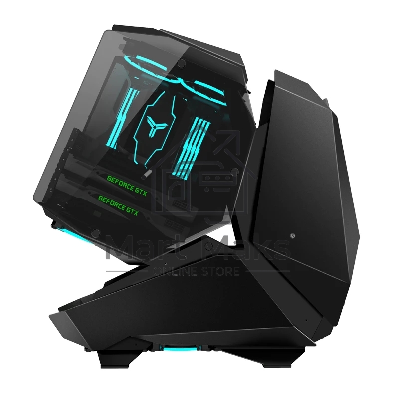 Компьютерный корпус без блока питания JONSBO MOD-5, Full-Tower, TG, no fans, 2xUSB-A 3.0 + 1xUSB-C 3.2, ATX, mATX, mITX Black