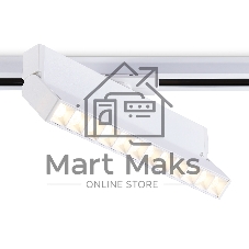 Трековый однофазный светодиодный светильник Ambrella light GL6815 WH белый LED 12W 3000K 24° 230*22*87