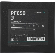 Блок питания Deepcool/GamerStorm PF650, 650Вт, 80 PLUS, 120мм, черный