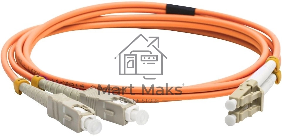 Патч-корд Lanmaster LAN-2LC-2SC/OM4-5.0 2x50/125 OM4 LC дуплекс-SC дуплекс 5м LSZH