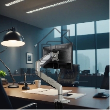 Кронштейн Kromax OFFICE-21 серебристый, 6 шт/уп. Кр. алюм. настол. для мон. 17