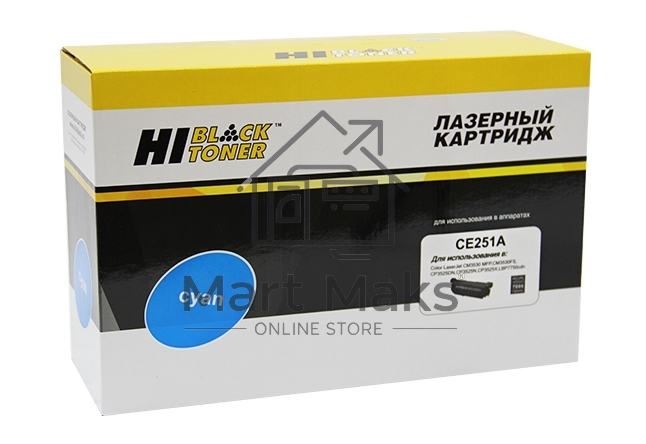 Картридж лазерный Hi-Black CE251A CYAN для HP CLJ CP3525/3530 CM3525/3530 ресурс 7000 стр. с чипом