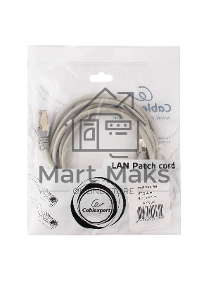 Патч-корд FTP Cablexpert кат.5e, 2м, литой, многожильный (серый)