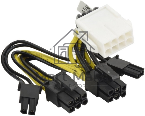 Кабель Supermicro CBL-PWEX-1040 PWYCB,GPU,2x4M/CPU to two (2x3F+2x1F)/PCIe,P4.2, 5CM,16/20AW