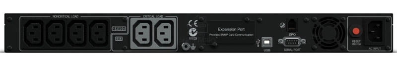 Источник бесперебойного питания Line-Interactive CyberPower PR1000ELCDRT1U 1000VA/800W USB/RS-232/EPO/SNMPslot (6 IEC С13)