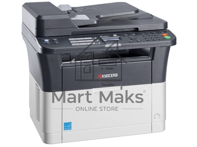 МФУ лазерный Kyocera Ecosys FS-1025MFP (1102M63RU0/1102M63RUV/1102M63RU2/1102M63NX2/1102M63DZ2), A4, ч/б, печ. до 25 стр/мин., скан. до 18 стр/мин. (ч/б) 6 стр/мин. (цвет), 600 x 1800 dpi (печать) 600x600dpi (скан), USB, RJ-45