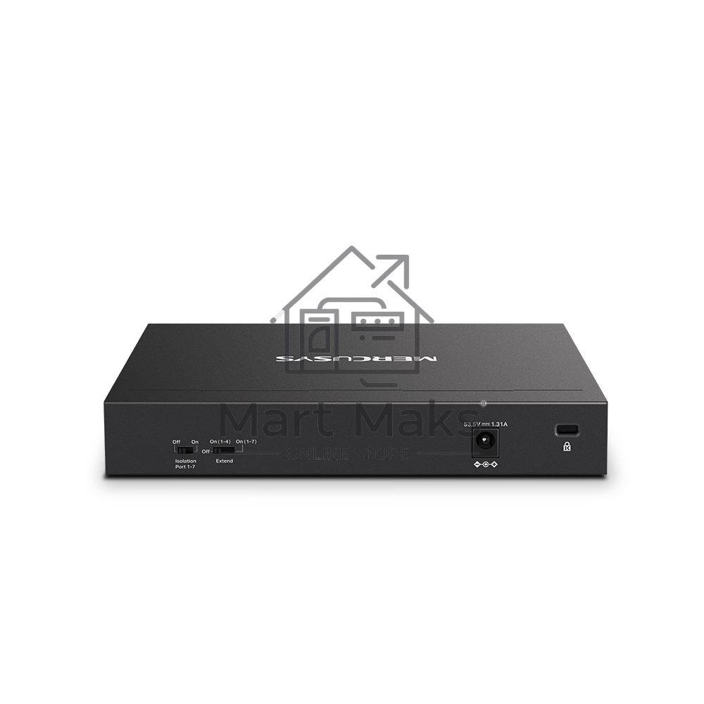 Настольный коммутатор Mercusys MS108GP с 8 гигабитными портами (7 портов PoE+)