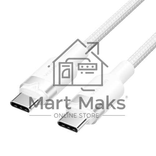 Кабель Vention USB 2.0 CM/CM - 1м. Белый 3А PD60W