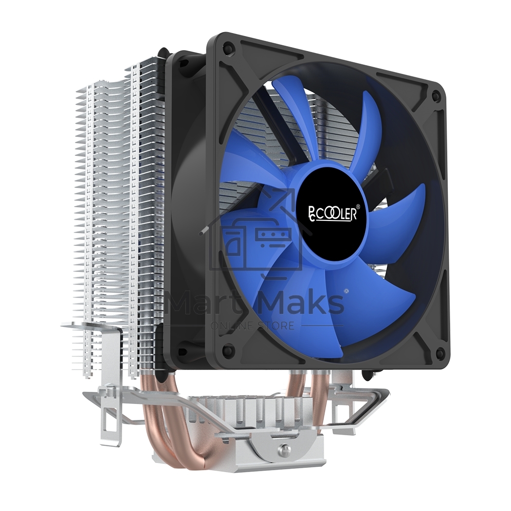 Кулер PCCooler S93 V2 S775/115X/AM2/AM3/AM4/FM1/FM2 (40 шт/кор, TDP 102W, вент-р 90мм, 2 тепловые трубки 6мм, 2200RPM, 22dBa)