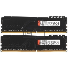 Оперативная память Kingston Fury Beast, DDR4, 32GB (2x16GB), 3200MHz, CL16, DIMM, с радиатором, черный