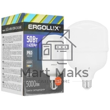 Лампа светодиодная Ergolux 14329 LED-HW-50W-E40-6K PRO 50Вт E27/E40 6500К 150-260В