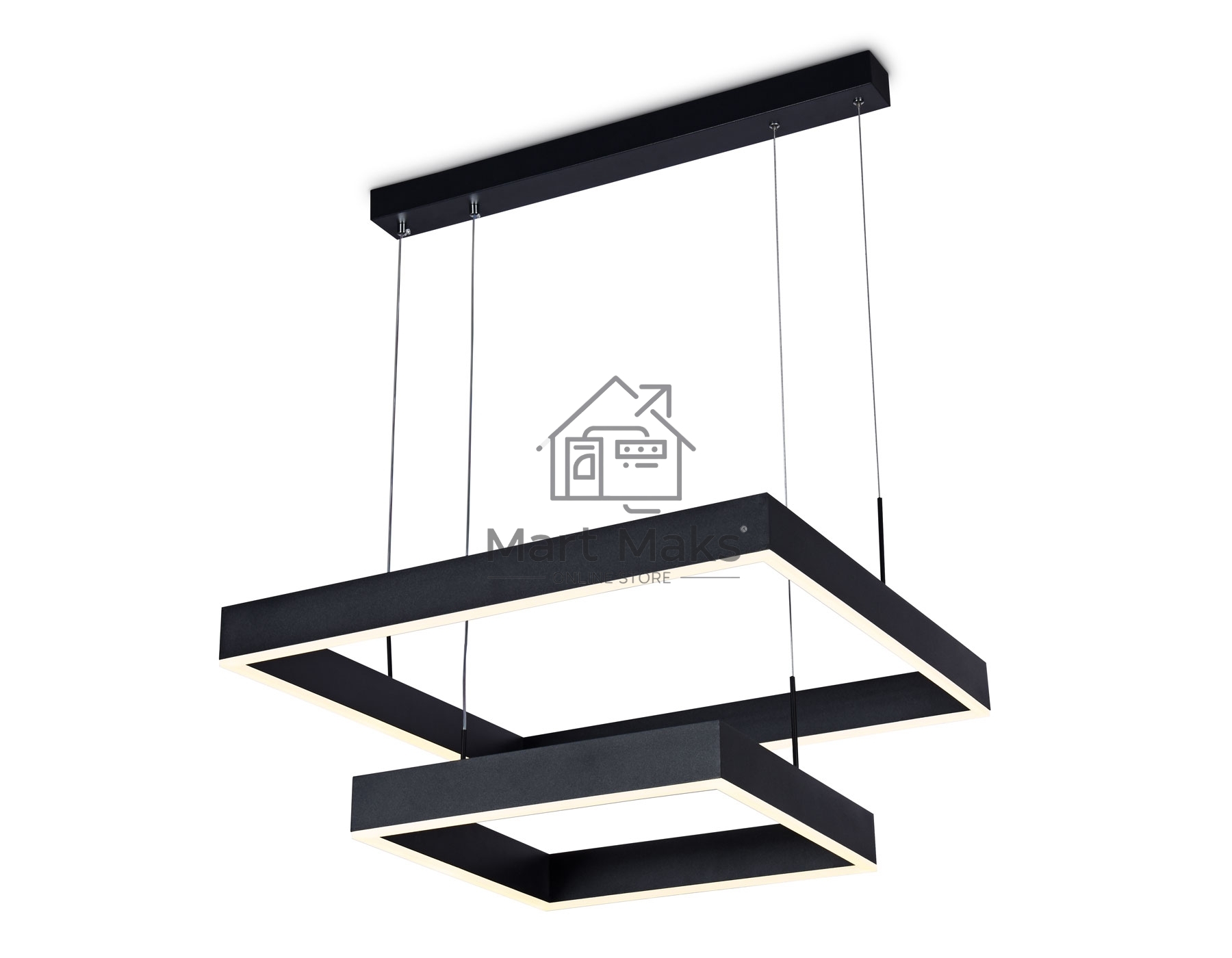 Светильник Ambrella light FA6633/2 BK черный 108W 600*600*720 (ПДУ РАДИО 2.4G)