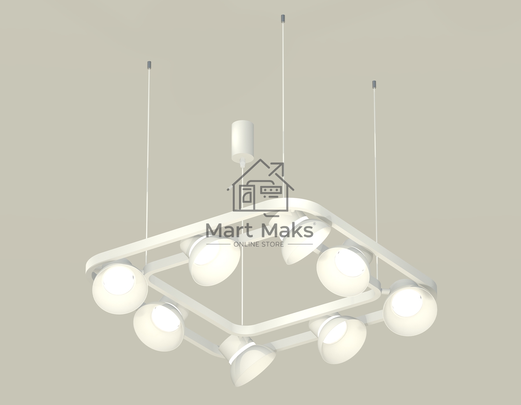 Светильник Ambrella light XB9177080/8 SWH/FR белый песок/белый матовый GX53 (С9177, N8140)