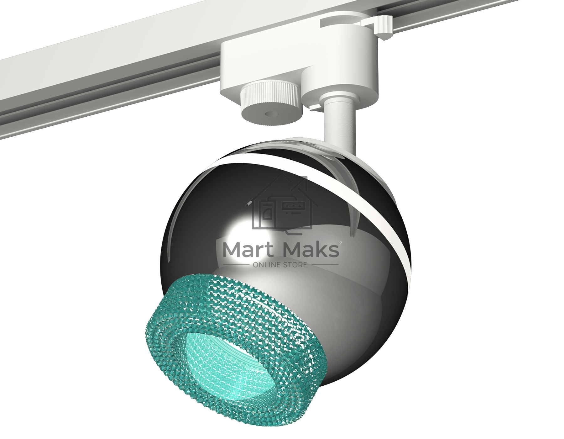 Светильник Ambrella light XT1104004 PSL/BL серебро полированное/голубой GU5.3 LED 3W 4200K (A2520, C1104, N7194)