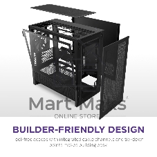 Корпус без блока питания Case NZXT H3 Flow (2025), Midi-Tower, TG, 1x120мм, 1xUSB-A 3.2 + 1xUSB-C 3.2, mATX, mITX черный