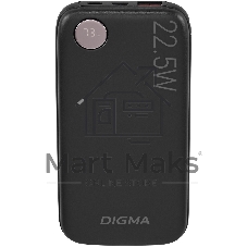 Портативный аккумулятор Digma DGPF10B 10000mAh QC3.0/PD3.0 22.5W 3A USB-A/USB-C черный