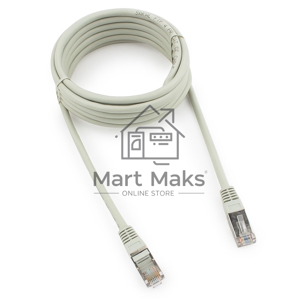 Патч-корд FTP Cablexpert кат.5e, 3м, литой, многожильный (серый)