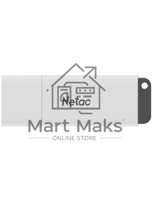 Флешка USB Netac U185 (NT03U185N-064G-20WH), 64Gb, USB 2.0, R/W 25/10, белый/серый