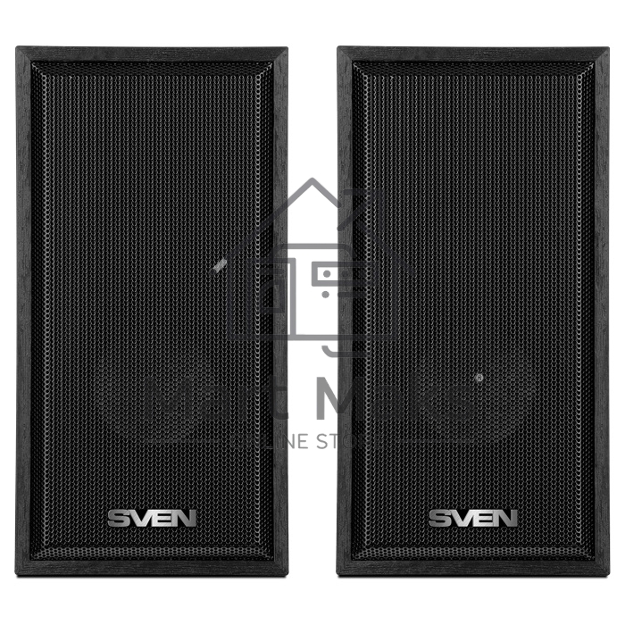 Колонки 2.0 (2x3W, USB+БП) дерево, black SVEN SPS-509