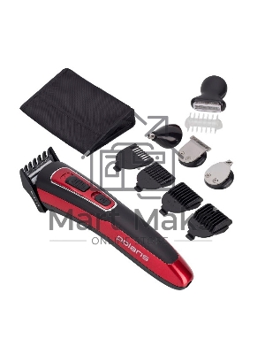 Машинка для стрижки Polaris PHC-3019RC Retro (акк./сеть сталь,10 нас., д/бороды, усов) черно-красный