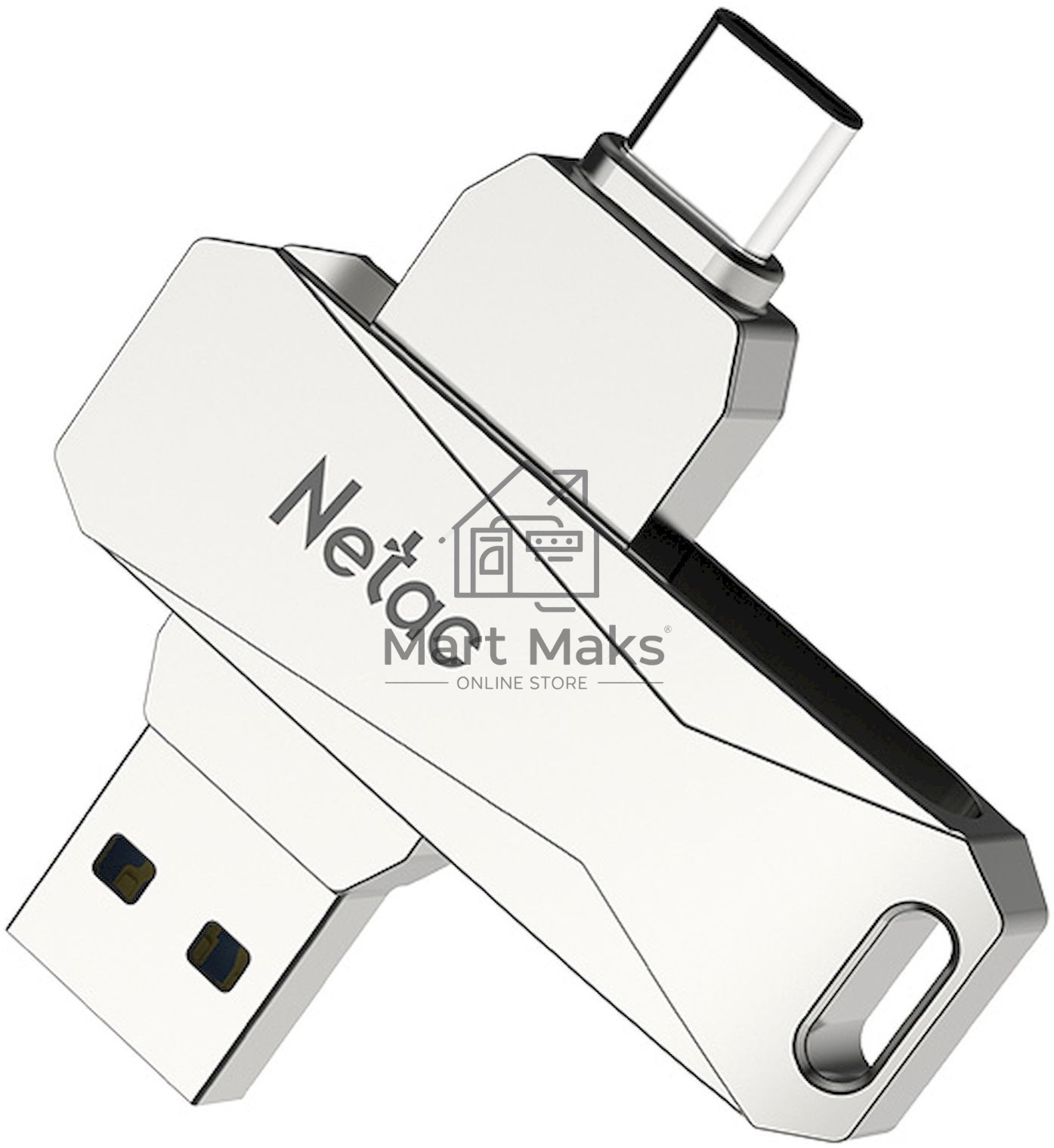 Флешка USB R/W R/W Drive Netac U782C NT03U782C-128G-30PN dual USB3.0+TypeC 128GB, retail version