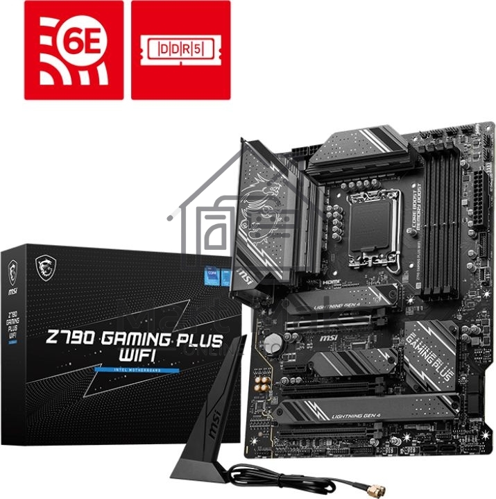 Материнская плата MSI Z790 GAMING PLUS WIFI, LGA 1700, 4xDDR5, 1xPCIe 5.0 x16, 1xPCIe 4.0 x16, 4xM.2, 6xSATA, 1xHDMI, 1xDP, 2.5 Gigabit Ethernet, 7.1 аудио, ATX