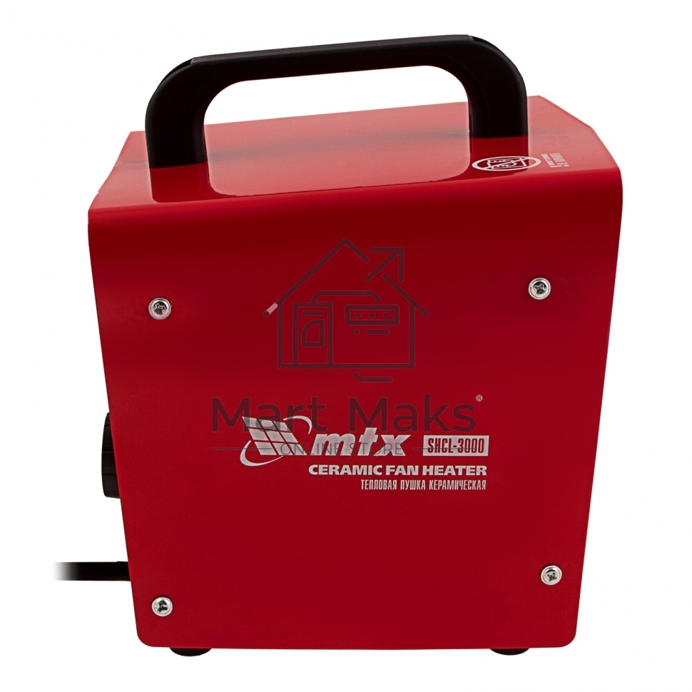 Тепловая пушка керамическая MTX SHCL-3000, квадратная, 230 В, 480 м3/ч, 1/3 кВт