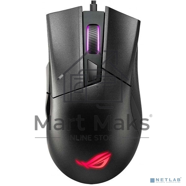 Мышь проводная ASUS ROG Gladius II Core черный, 6200 dpi, USB, кнопки - 6