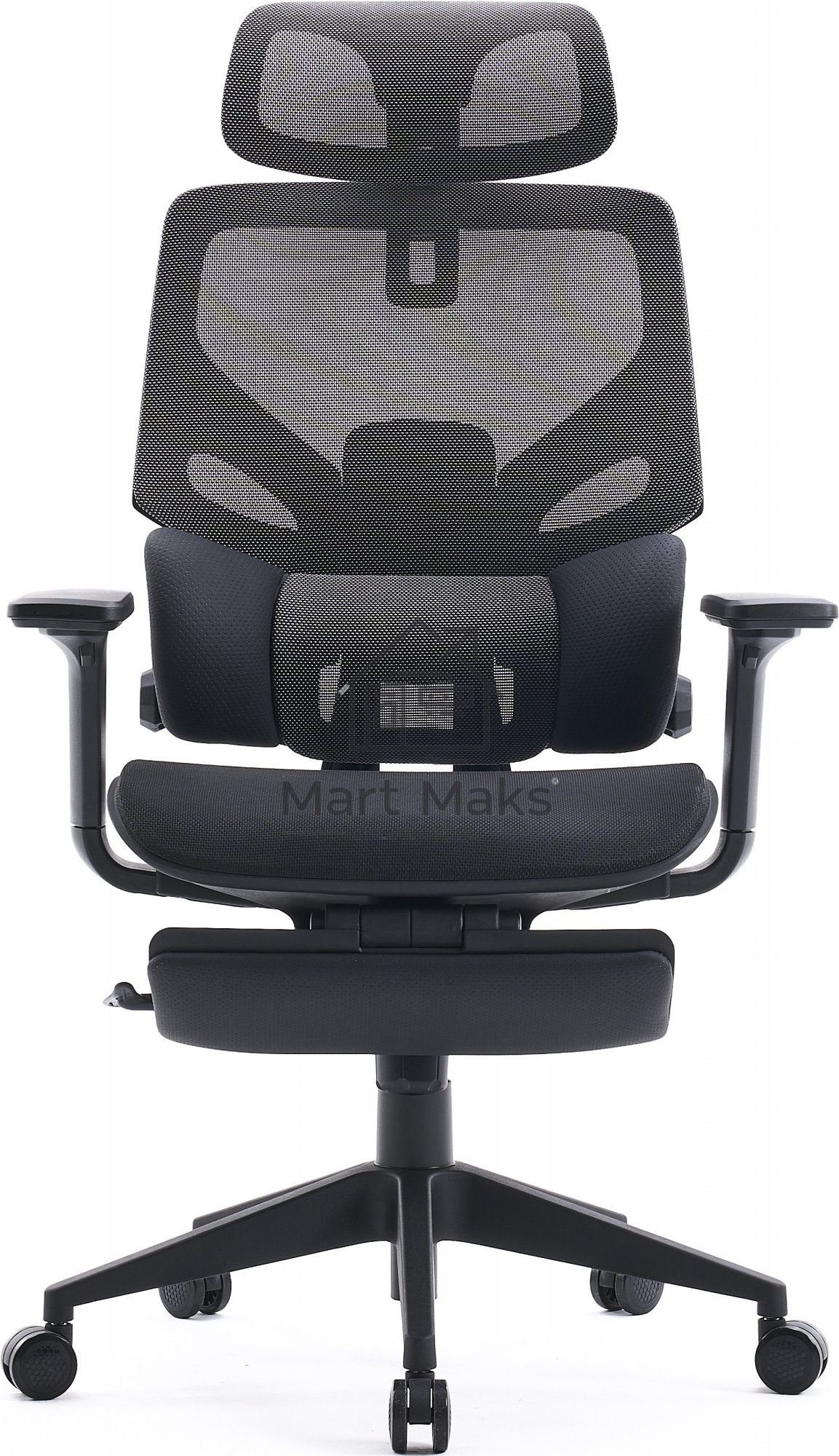 Кресло офисное Cactus CS-CHR-MC01-GYBK серый, сиденье черный, с подголов.
