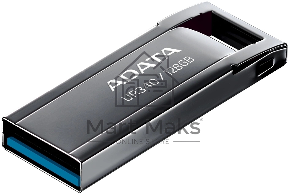 Флешка USB ADATA UR340 (AROY-UR340-128GbK), 128Gb, USB 3.2, R/W 100/30, черный