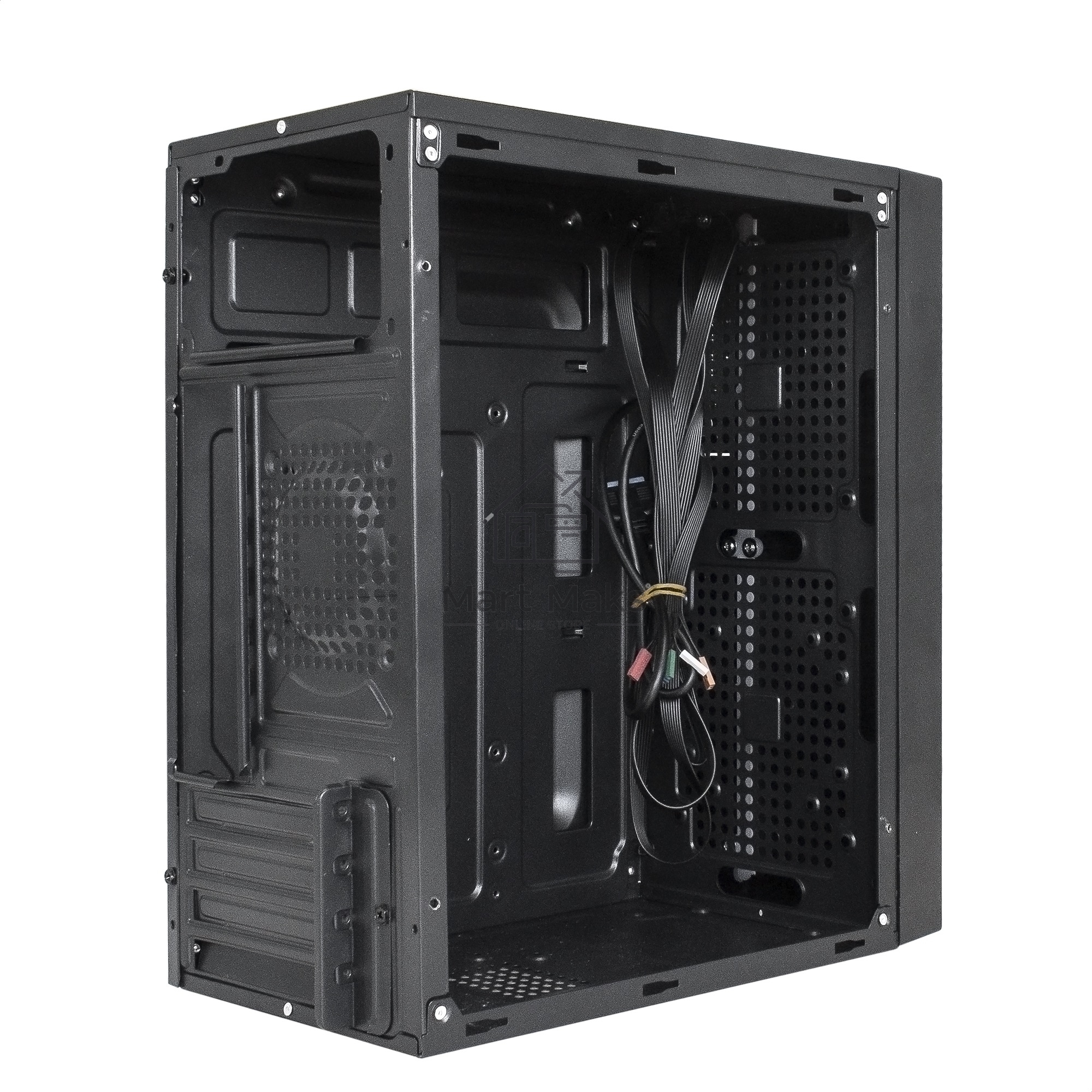 Компьютерный корпус Minitower ExeGate EX283754RUS mEVO-9301-RGB (mATX, без БП, с окном, 2*USB+1*USB3.0, HD аудио, черный с RGB подсветкой)