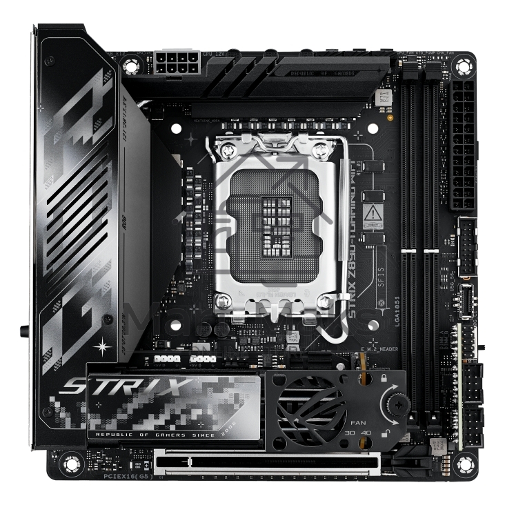 Материнская плата ASUS ROG STRIX Z890-I GAMING WIFI, LGA1851, Intel Z890, 2xDDR5, 2xSATA, 2xM.2, 1xPCI-E 5.0 x16, 1xHDMI, 2xThunderbolt 4, 1x2.5Gb LAN, 9xUSB-A, 1xUSB-C, 5.1, Mini-ITX