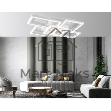 Потолочный светодиодный светильник Ambrella light FA1011/4+1 WH белый 90W 3000K-6400K 710*490*95 (ПДУ ИК)