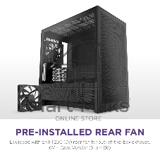 Корпус без блока питания Case NZXT H3 Flow (2025), Midi-Tower, TG, 1x120мм, 1xUSB-A 3.2 + 1xUSB-C 3.2, mATX, mITX черный