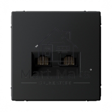 Розетка компьютерная 2-м SE GAL001085 ArtGallery RJ45 + RJ45 кат.5E механизм карбон