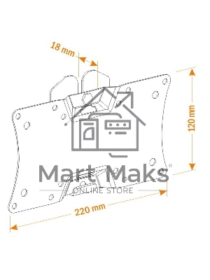 Кронштейн для телевизора Holder LCDS-5060 черный глянец 19
